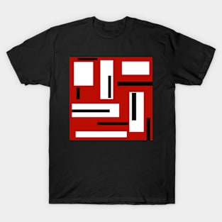 White and black on red T-Shirt